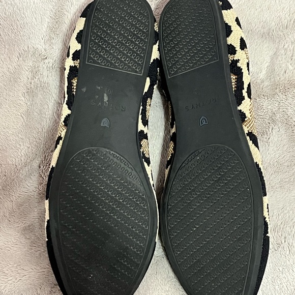 Rothy's Women's Leopard Print Flats - Black and Cream - Picture 3 of 4